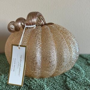 Cupcakes and Cashmere Fall Pumpkin Orange Glass Speckled NEW!